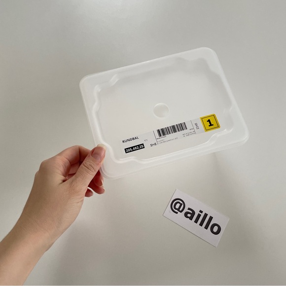 IKEA RUNDBAL Storage box with lid, natural - Picture 8 of 15